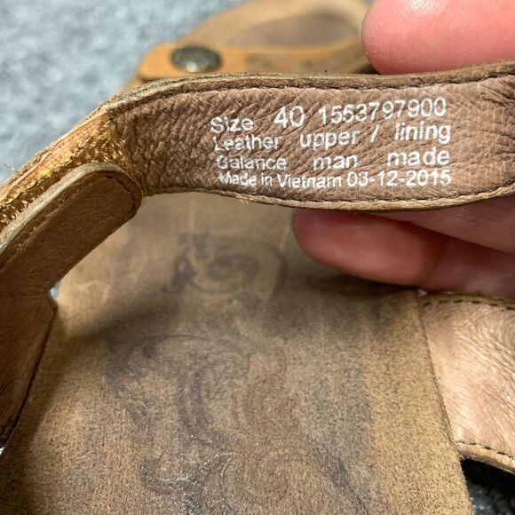 Dansko Womens Paola Leather Tooled Cork Slingback Sandals US 10 EU 40 Strappy - Picture 11 of 15